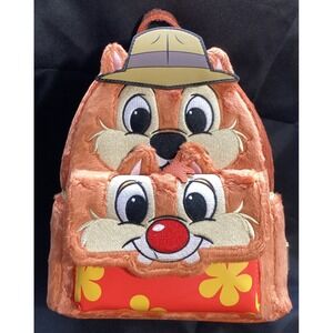 Loungefly‎ Disney Chip & Dale Rescue Rangers Double Cosplay Furry Backpack NWT